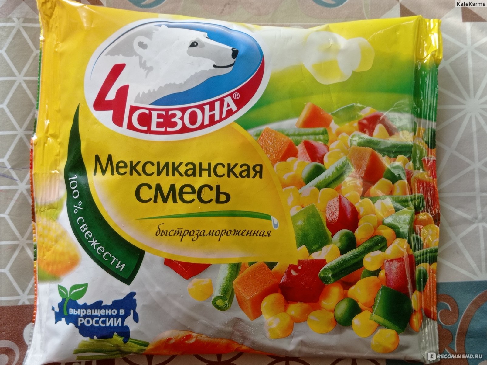 Овощные смеси 4 сезона Мексиканская смесь - «Очень вкусные овощи,  выращенные в России. Чистый состав, никаких специй внутри! » | отзывы