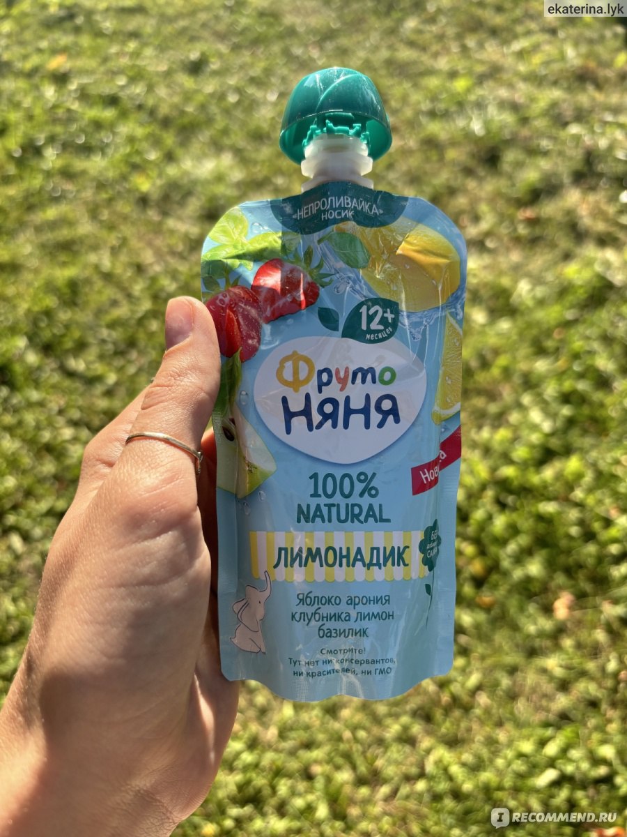 Напиток сокосодержащий Фруто Няня Лимонадик яблоко арония клубника ...