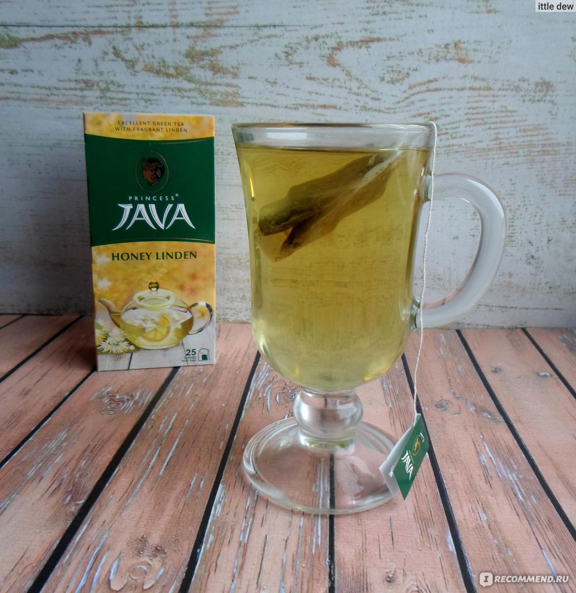 Чай зеленый Принцесса Ява в пакетиках "Медовая Липа" фото
