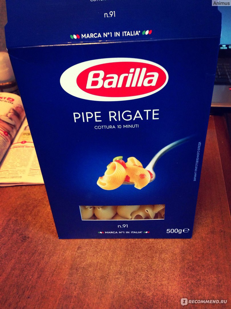 Макаронные изделия из твердых сортов пшеницы BARILLA Pipe rigate - «Паста  номер один в Солнечногорске» | отзывы