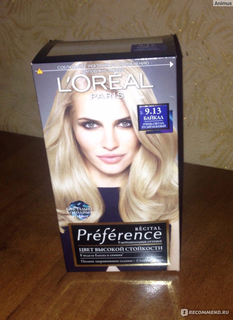 Краска для волос l'oreal paris recital preference 9 13 байкал