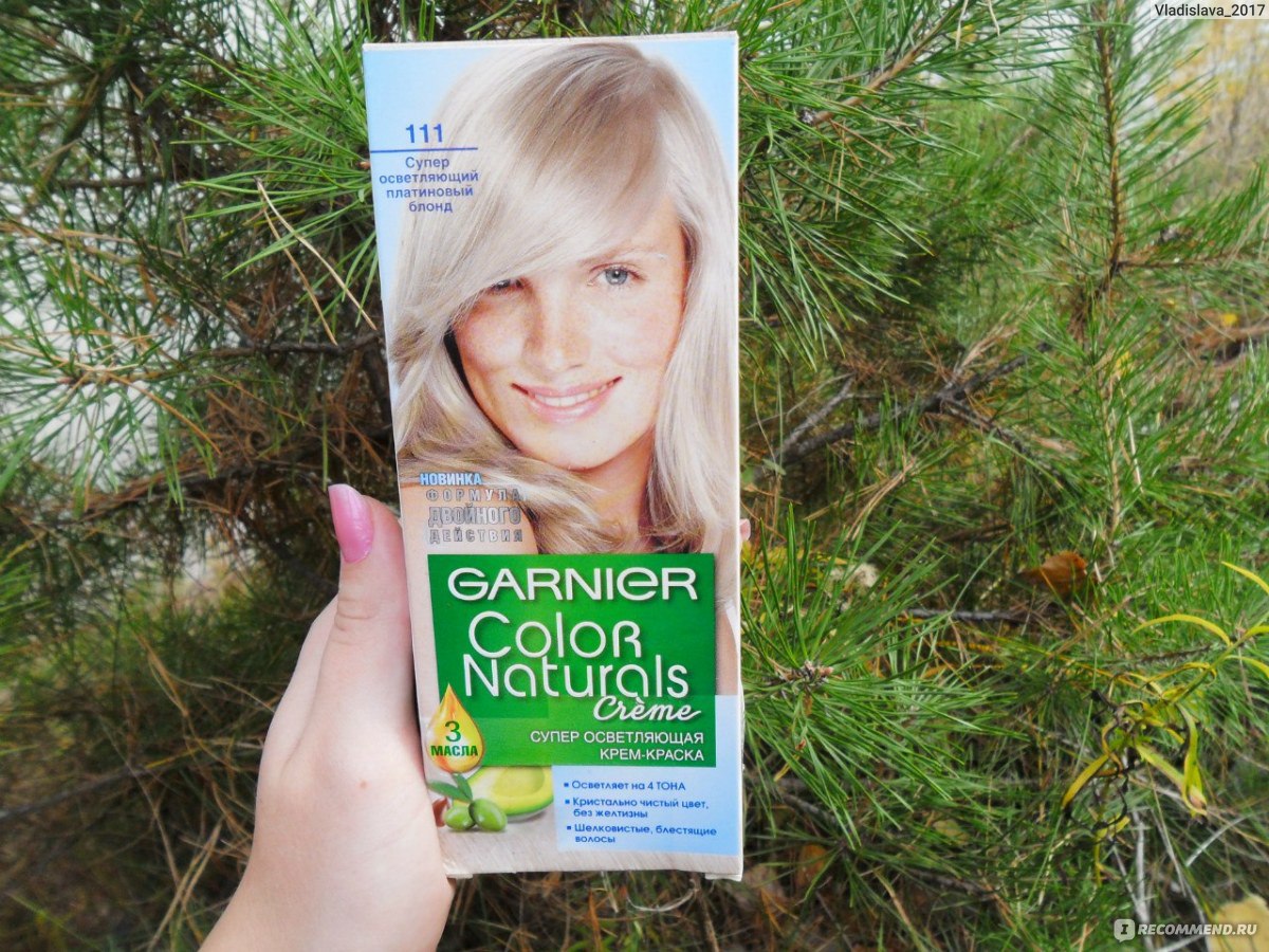 Garnier color naturals платиновый