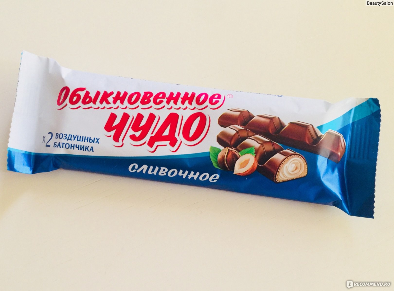 Батончик Обыкновенное чудо шоколадное 55г Славянка