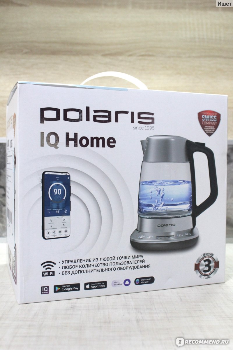 Электрический чайник Polaris PWK 1775CGLD WIFI IQ Home - «🫖 Лежишь себе,  подобно Обломову, и вместо 