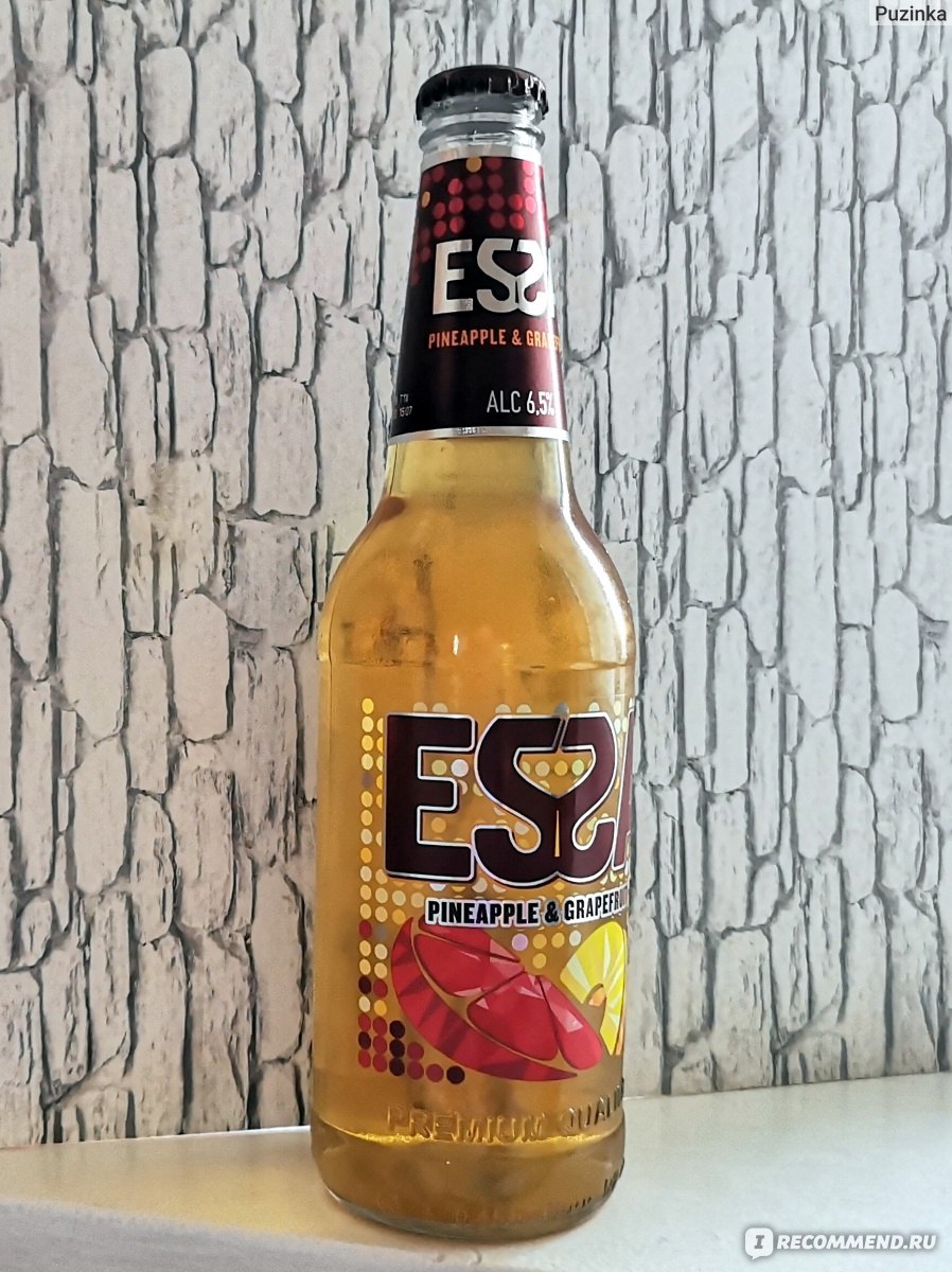 Пиво Essa - «Женское пиво Essa с мужским характером. Сколько градусов в пиве? С такой крепостью здесь даже ананас и грейпфрут не смогут их замаскировать.»