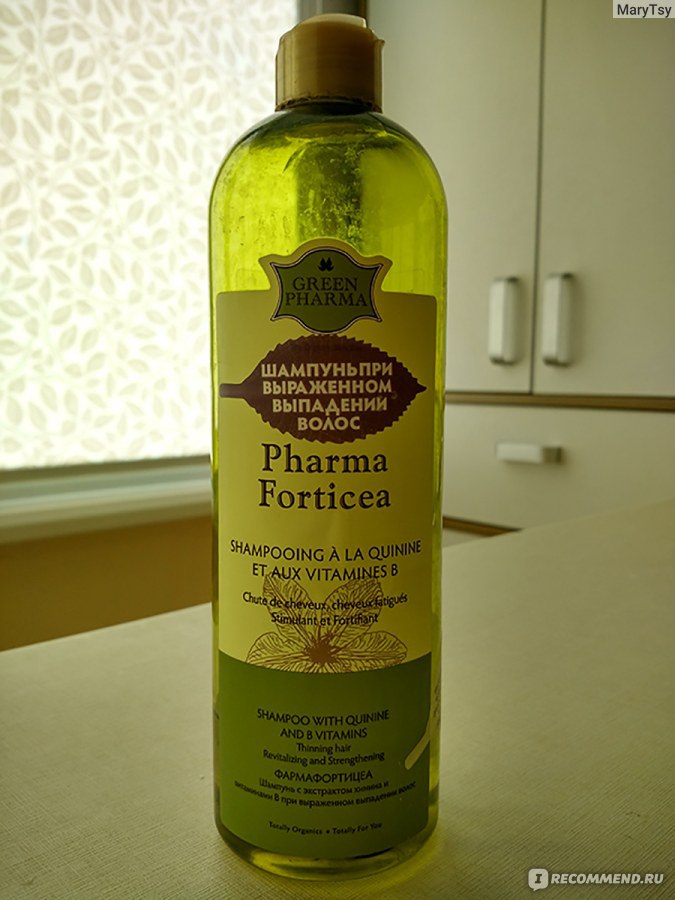 Фармафортицеа шампунь с экстрактом хинина и витаминами в при выраженном выпадении волос