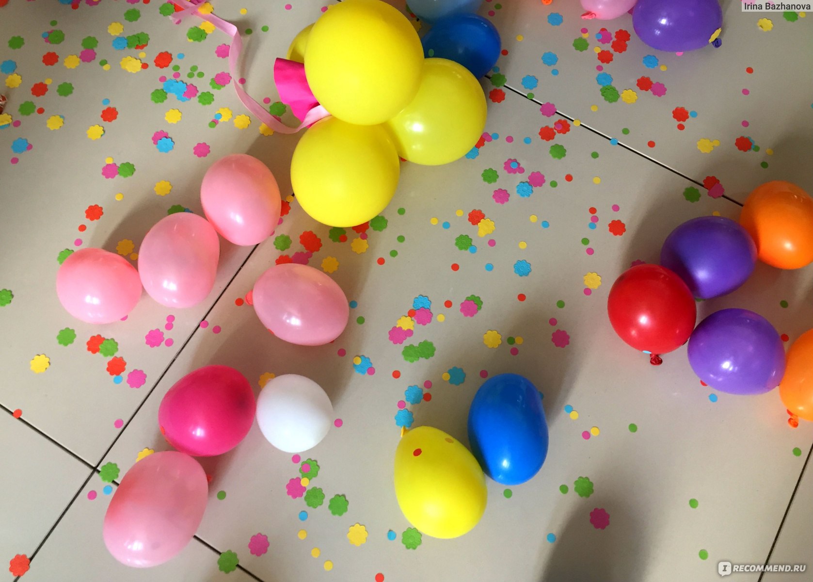 Шар сюрприз на детский праздник с конфетти и шарами