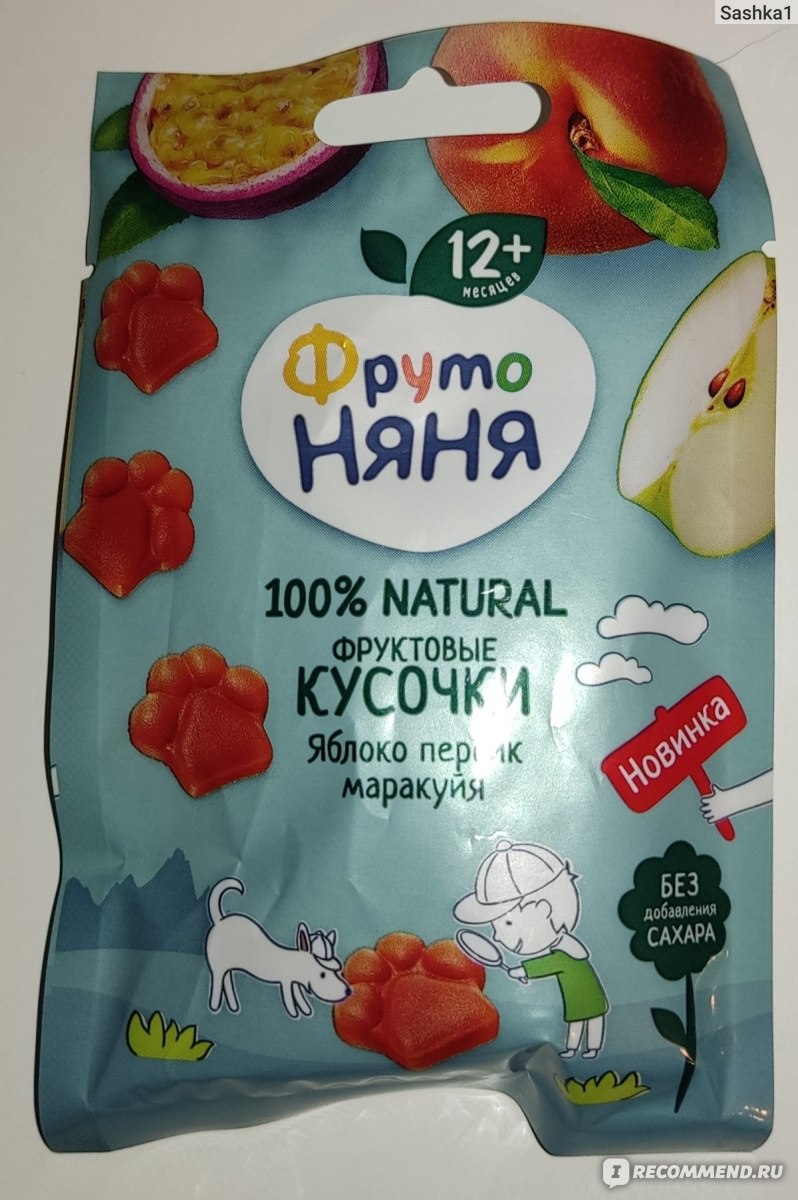 Детское питание Фруто Няня Фруктовые кусочки из яблок персиков и маракуйи  15 гр с 12 месяцев - «Очень вкусные! Мне и ребенку понравились!» | отзывы