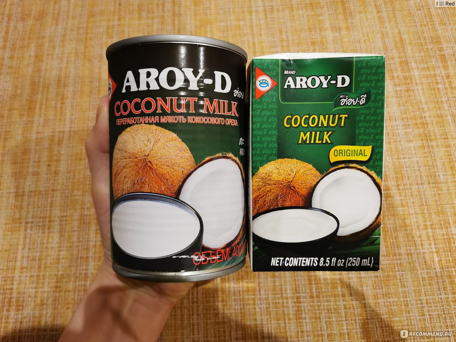 Кокосовое молоко Aroy-d как выглядит внутри