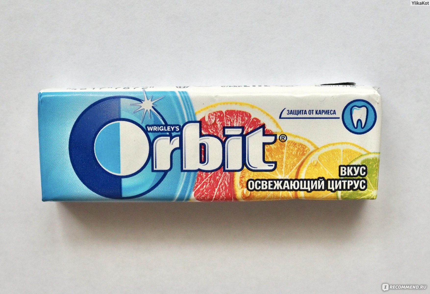 Жевательная резинка Orbit Со вкусом освежающего цитруса - «Заряжает вкусом  за несколько секунд.» | отзывы