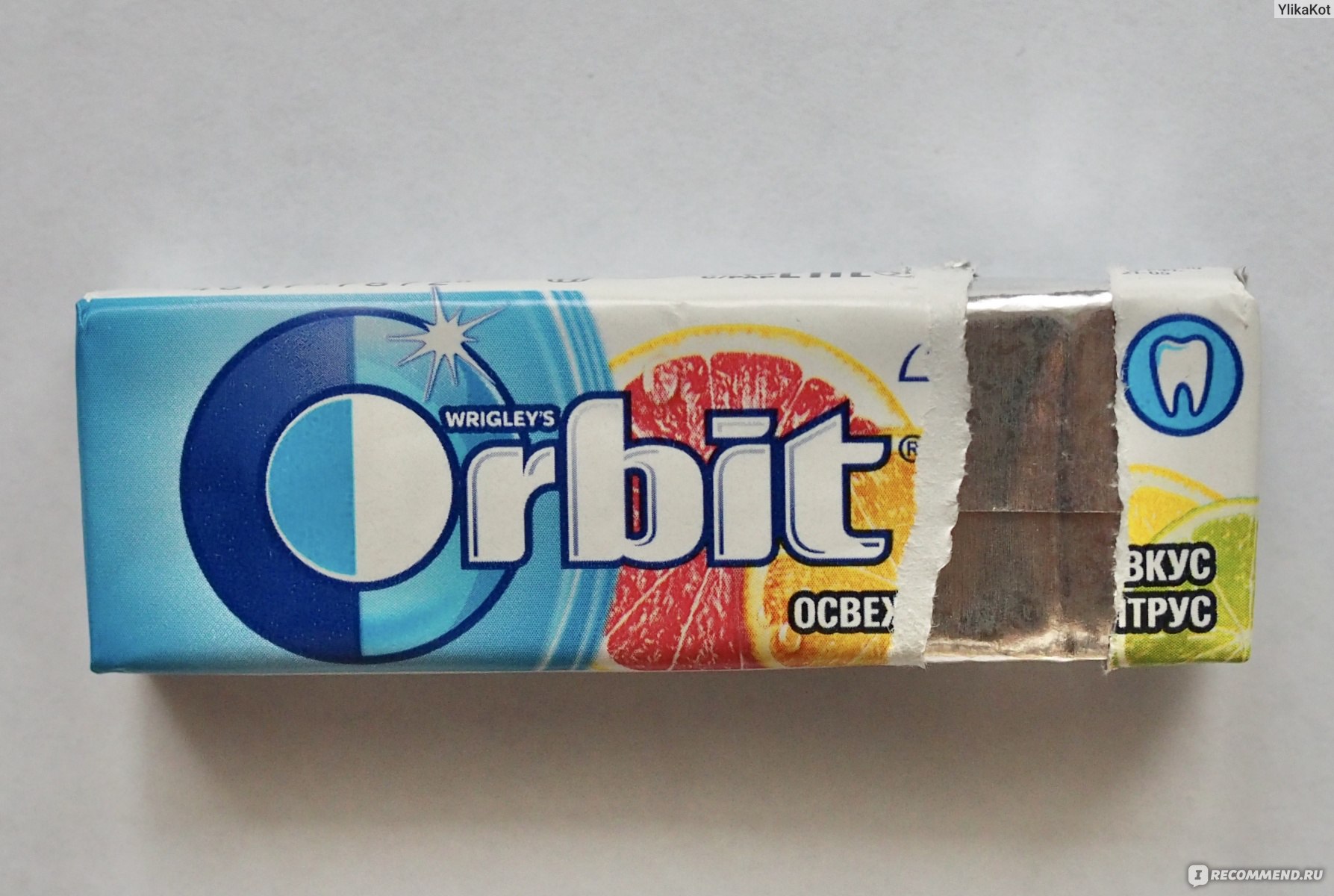 Жевательная резинка Orbit Со вкусом освежающего цитруса - «Заряжает вкусом  за несколько секунд.» | отзывы