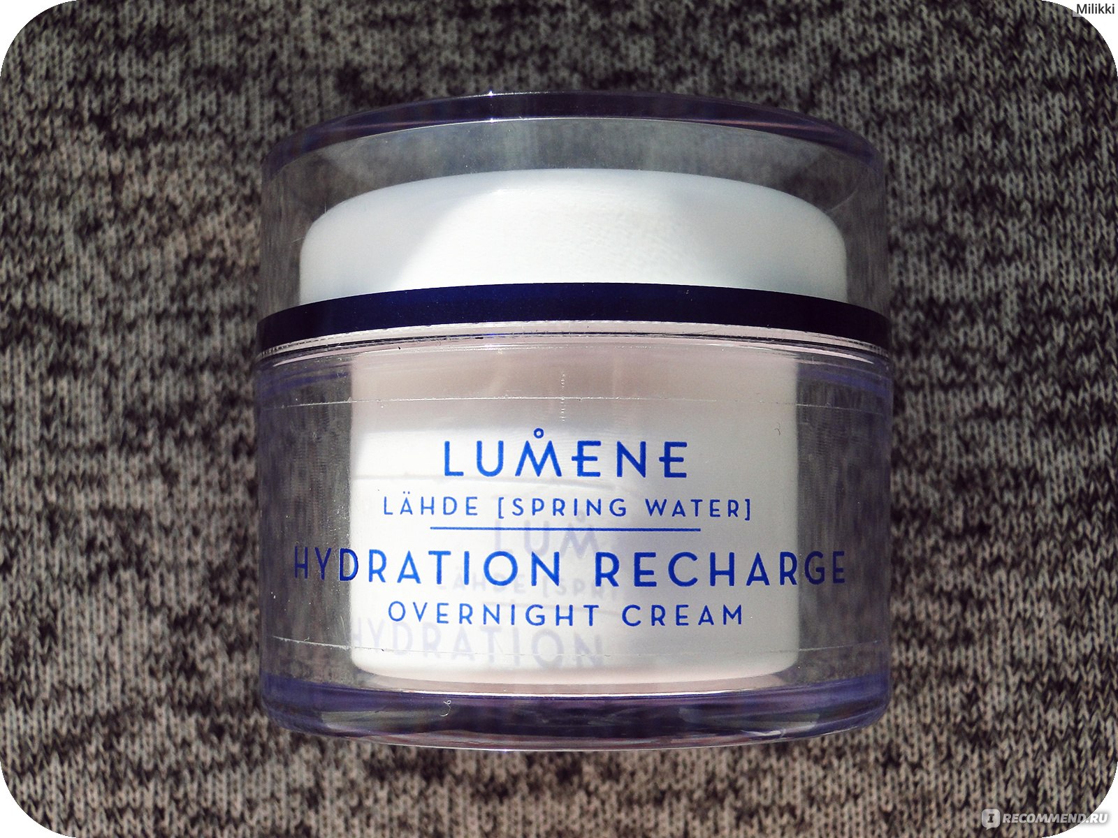 Lumene Lahde Hydration Recharge overnight Cream ночной увлажняющий восстанавливающий крем для лица