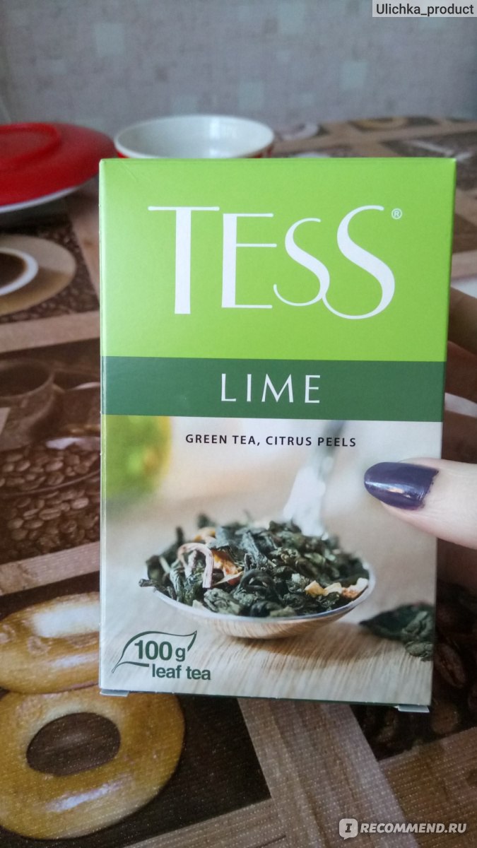 Чай зеленый Tess Green Tea Lime - «Способ заваривания чая 