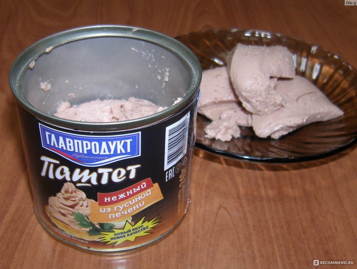 Паштет Главпродукт Нежный из гусиной печени - «Я так вкусно давно не ел» |  отзывы