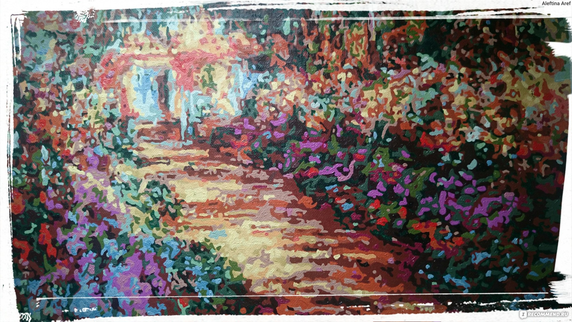 Картина по номерам Aliexpress Monet garden series painting coloring drawing by numbers with paint kits hand-painted with frame for hoom living room decor фото