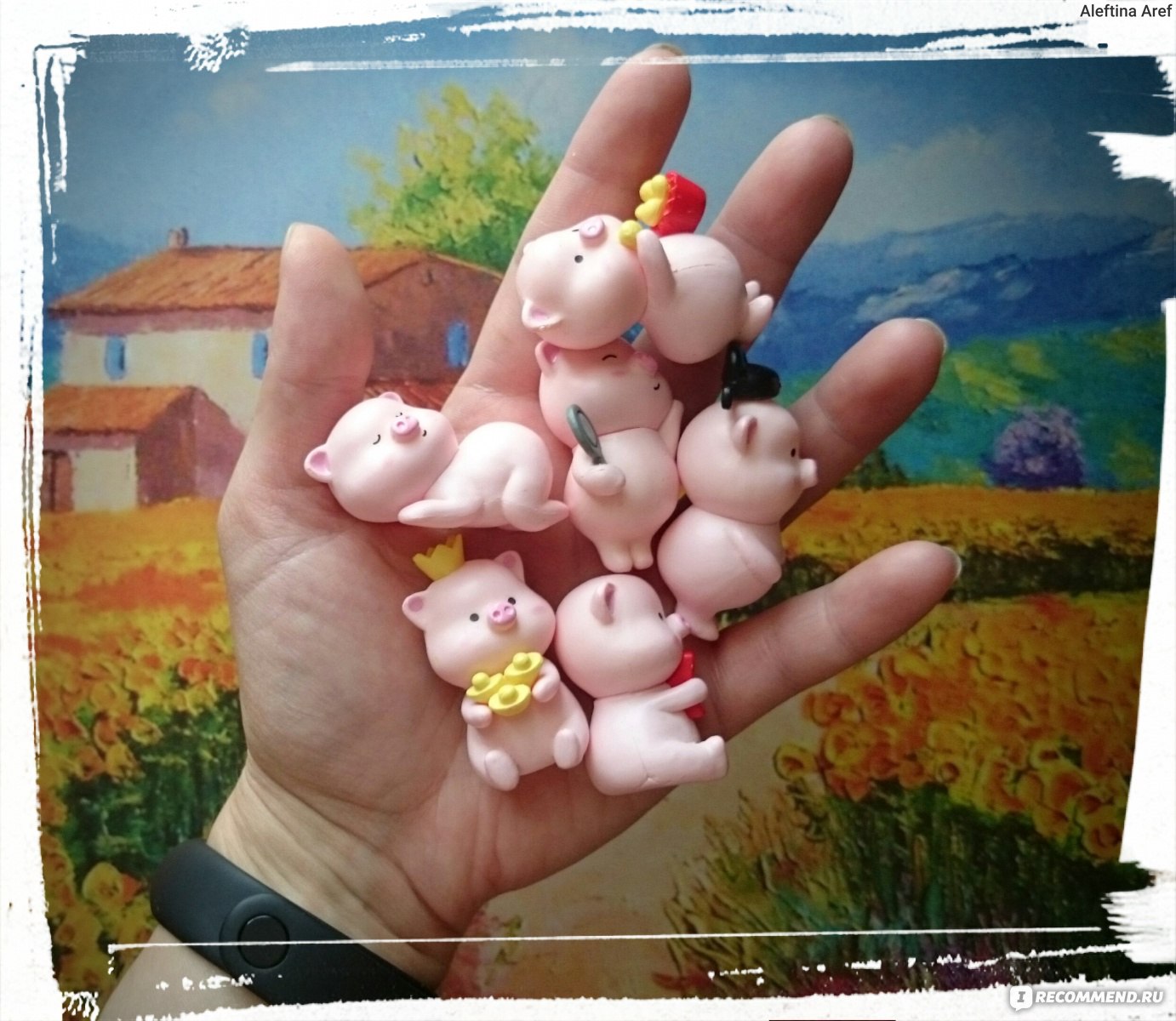 AliExpress декоративные фигурки 6 pcs / set Home Decoration Pig Figures  Landscape Crafts DIY Ornament Cute Cartoon Garden Doll Miniature Ornaments  - «🌟🌟🌟 Не было печали, купила баба поросей! Обжоры Ниф-Ниф, Нуф-Нуф