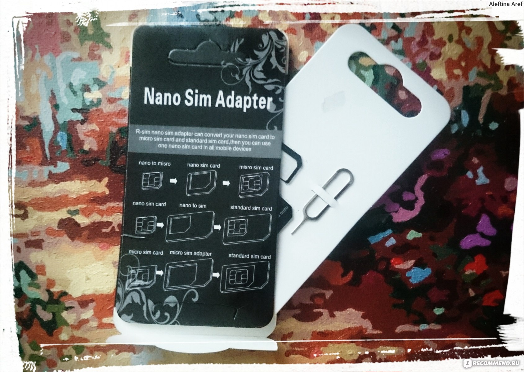 Адаптер для SIM-карты Aliexpress Levert Dropship Retail Version Best  Quality With Pin Convert Nano SIM Card to Micro Standard Adapter For iPhone  and for Samsung - «??? Поможет увеличить вашу SIM-карту в