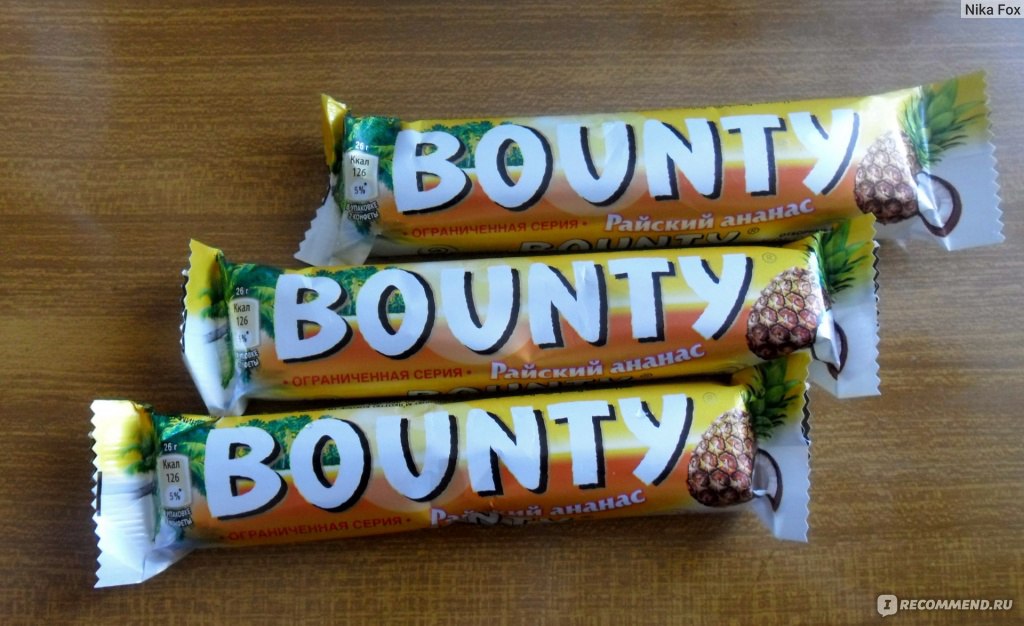 Bounty батончик ананас