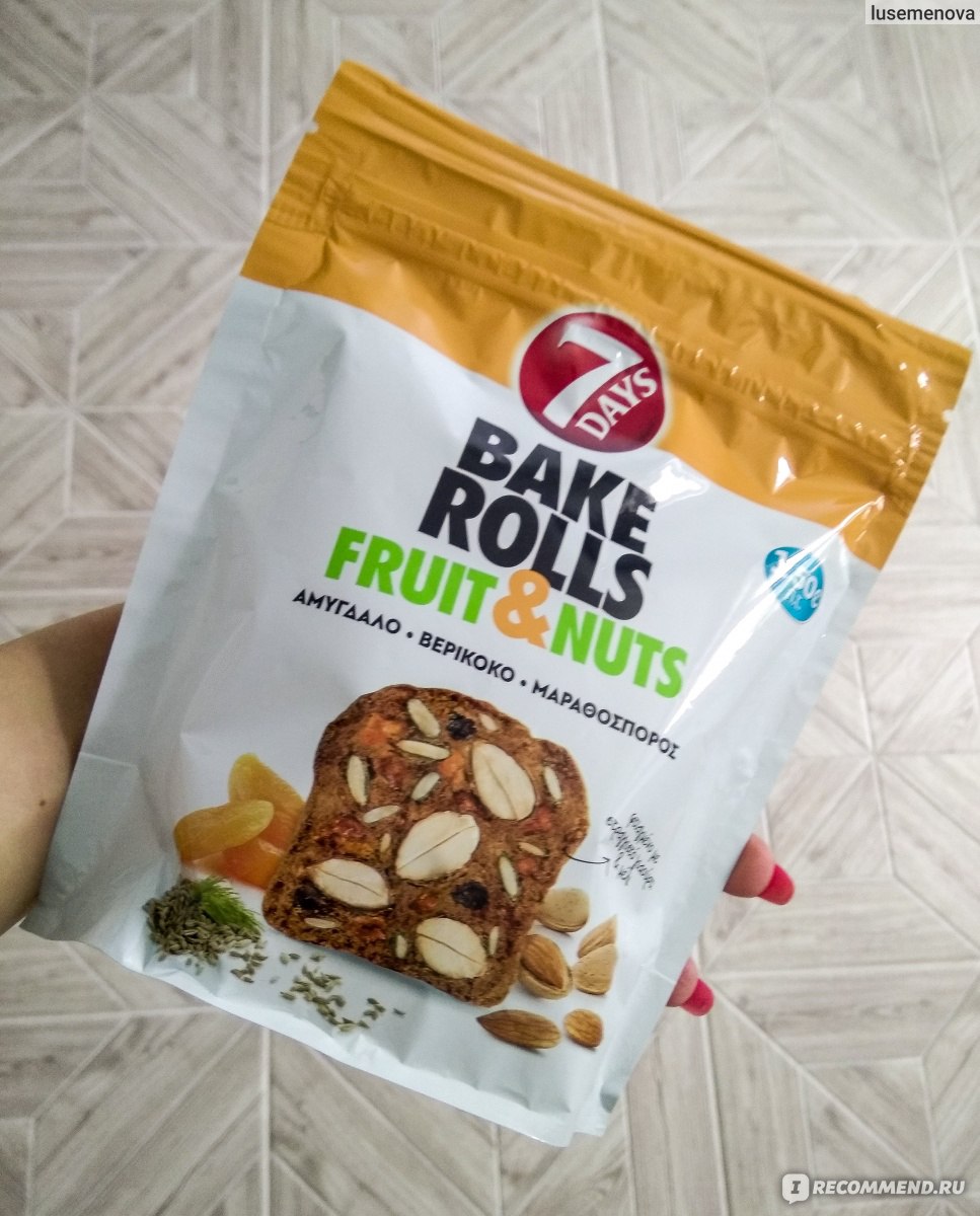 Сухарики 7 Days Fruit & Nuts Миндаль – абрикос – семена фенхеля ...