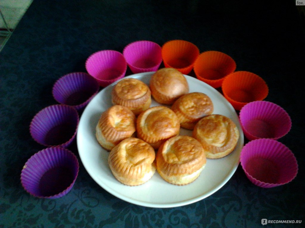 Бисквитные кексы в силиконовых формочках — рецепт с фото