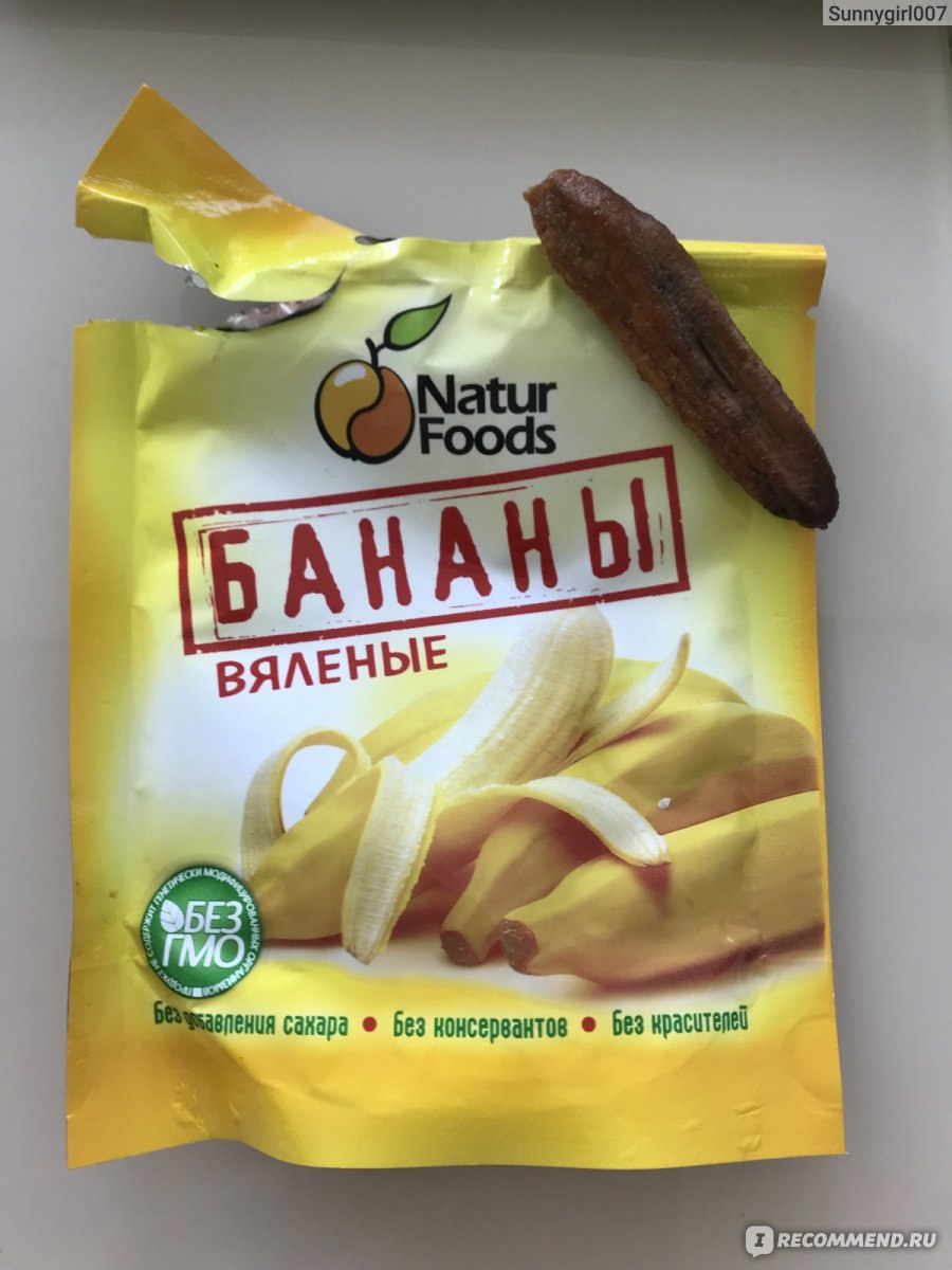 Сухофрукты Natur Foods Бананы вяленые - «А мне понравились, но немного  приторно» | отзывы