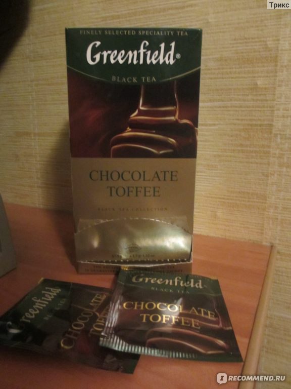 Чай Гринфилд (Greenfield) Chocolate Toffee (Шоколад Тоффи) черный в ...