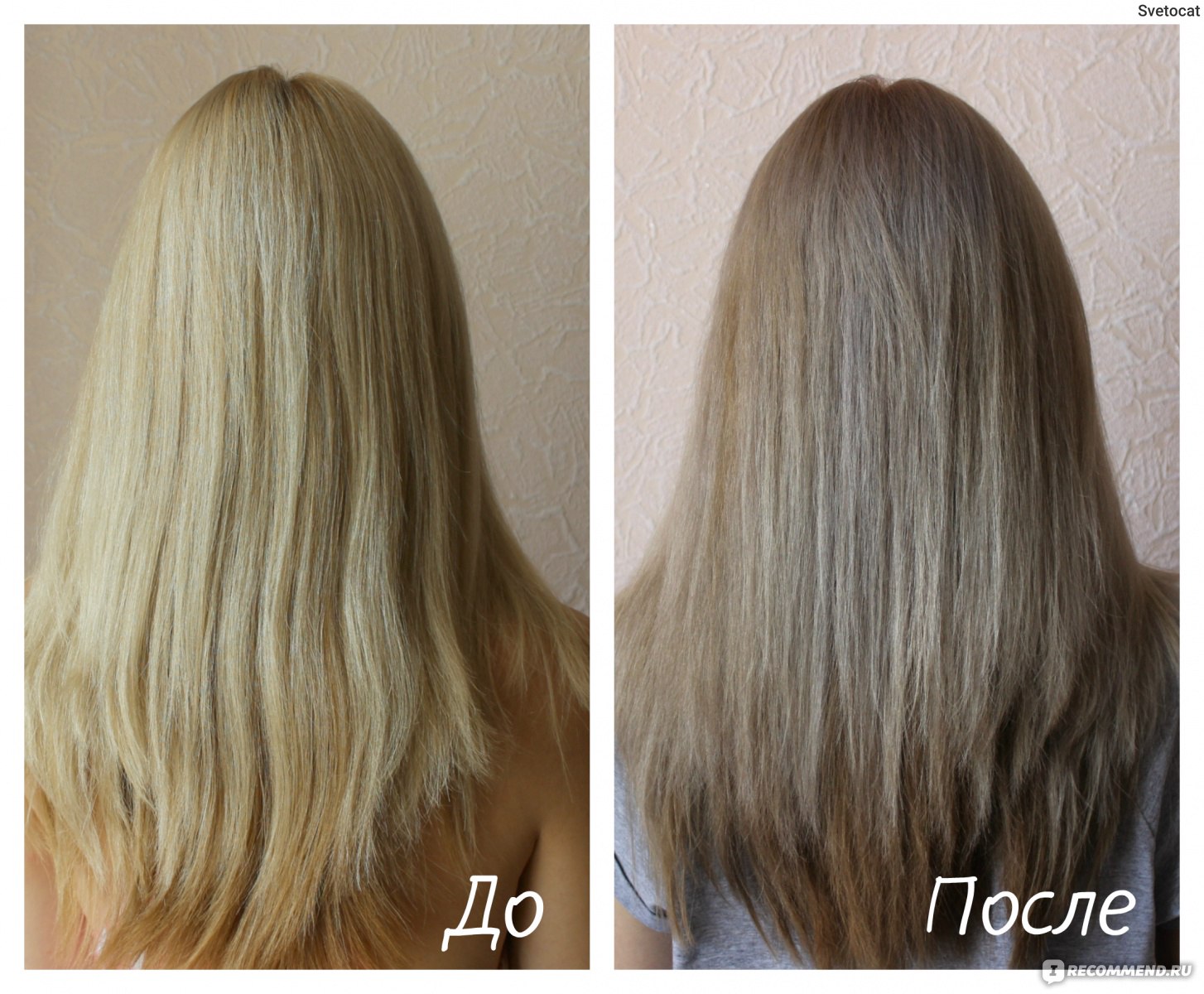 Оттеночный шампунь для волос до и после фото