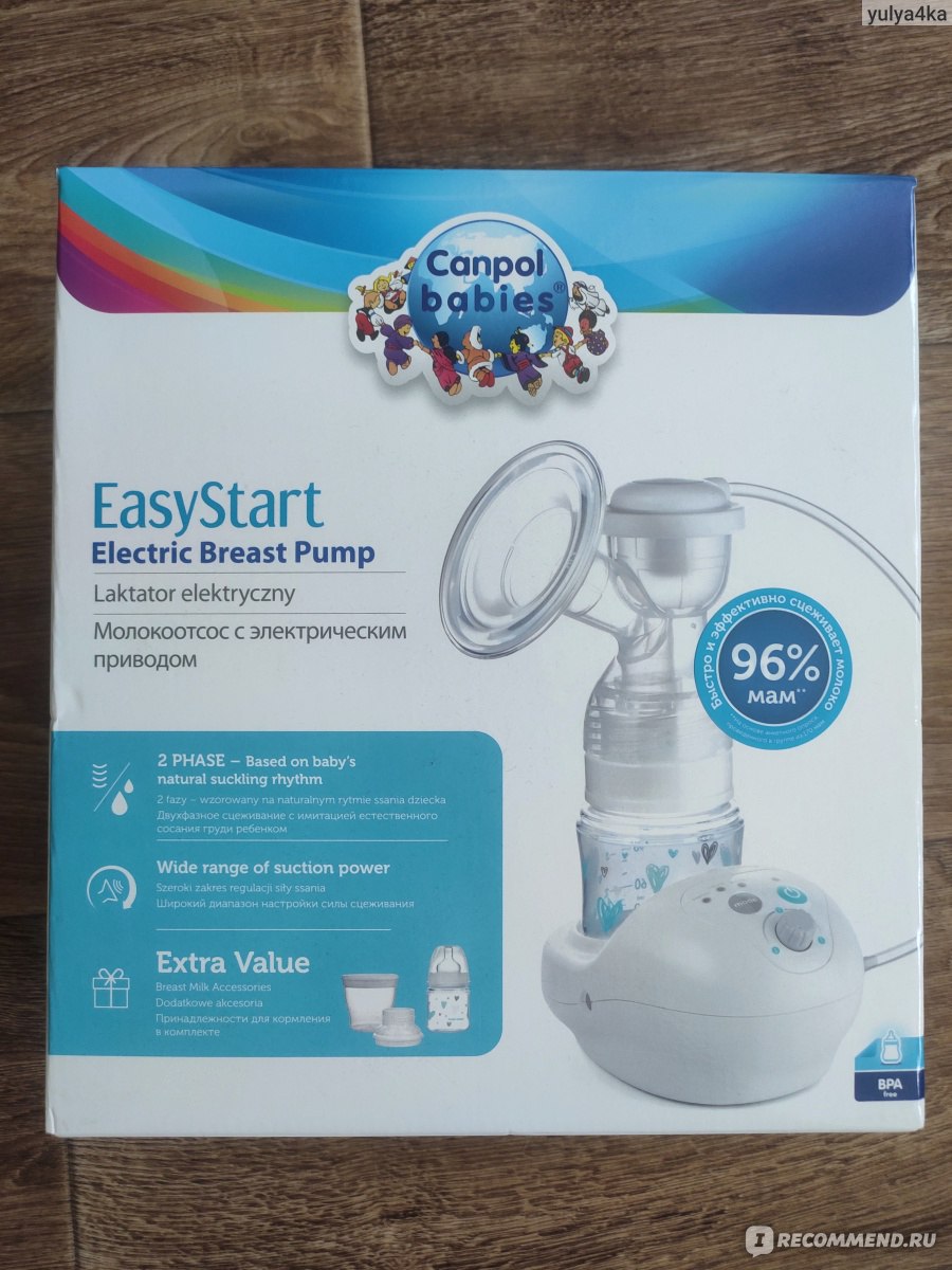 Молокоотсос Canpol babies Easy Start Electric Breast Pump - «Мой спаситель  при лактостазе 🥰 Подробный отзыв о молокоотсосе Canpol babies» | отзывы