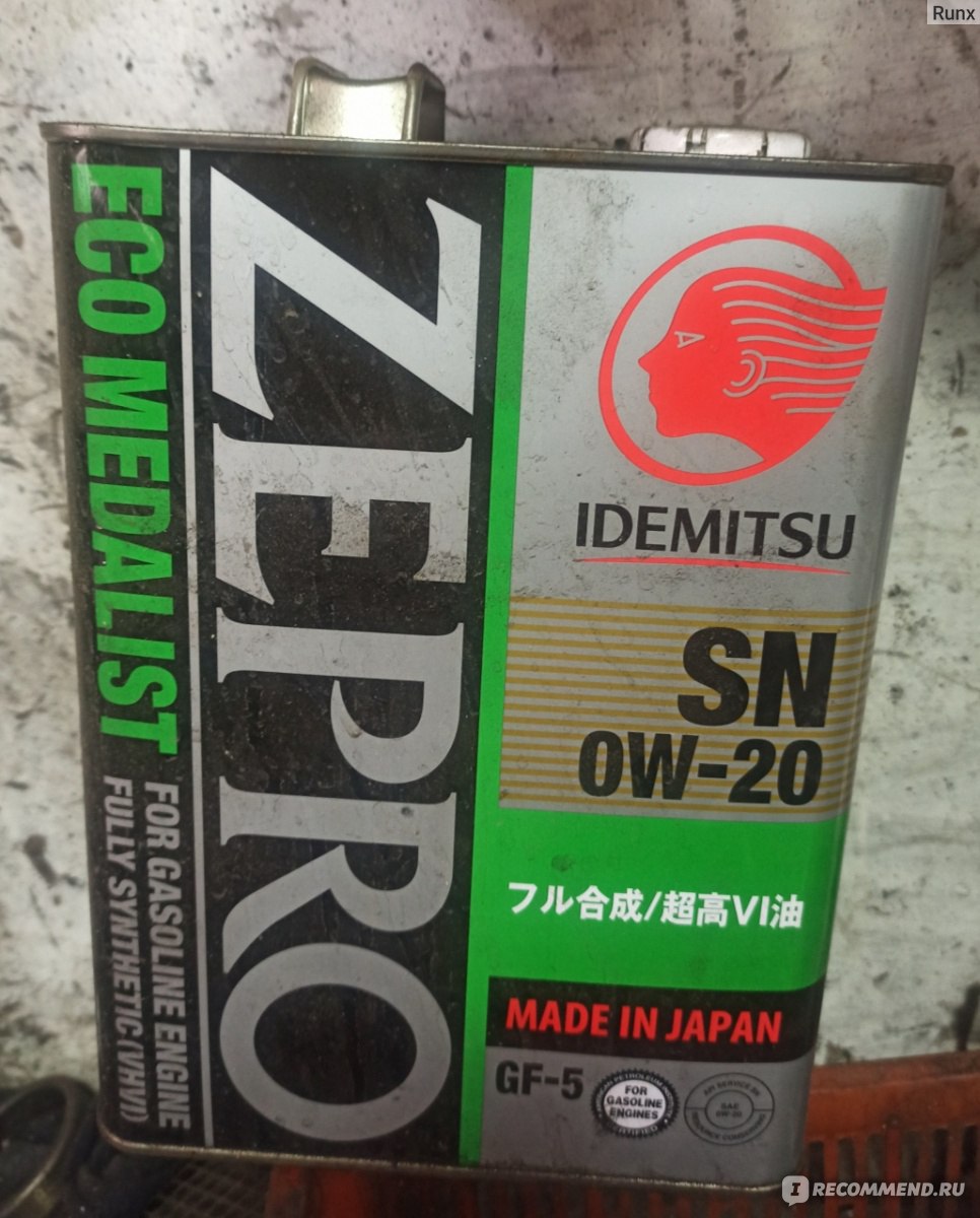 Моторное масло IDEMITSU Zepro Eco Medalist Pro 0w20 - «Отличное масло!» |  отзывы