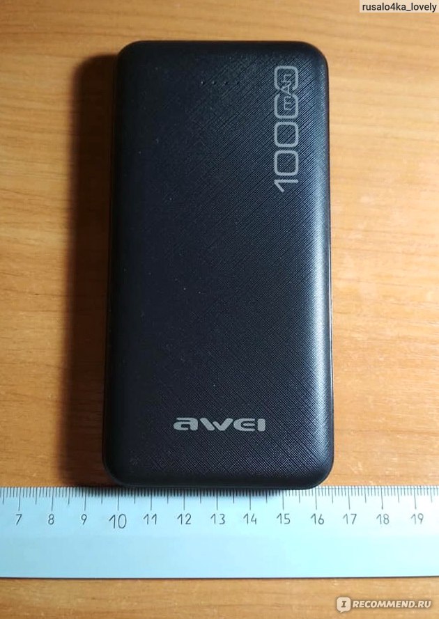 Внешний аккумулятор Power bank Awei P28K 10000 mAh 2USB Black 