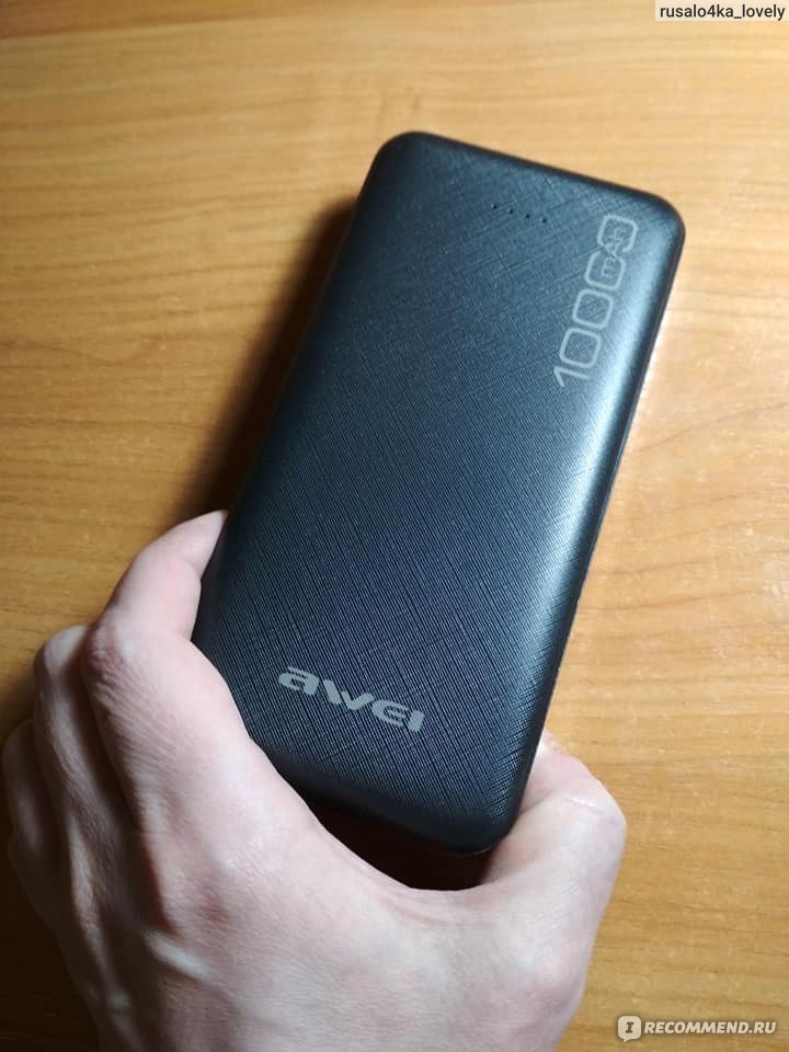 Внешний аккумулятор Power bank Awei P28K 10000 mAh 2USB Black 