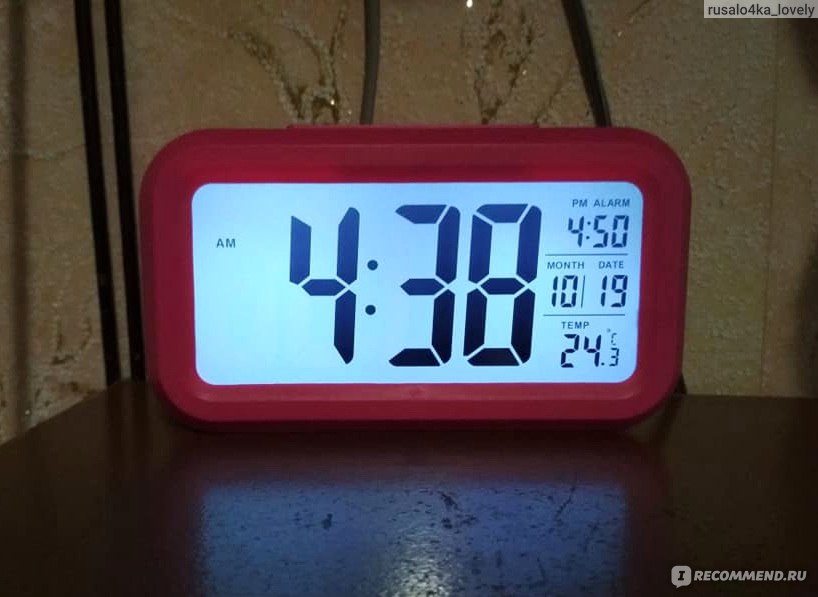 Ручная подсветка электронных настольных часов-будильника Smart Clock