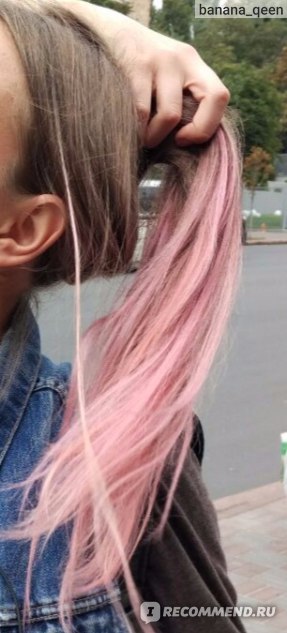 Тоника дымчато розовый на волосах фото на волосах