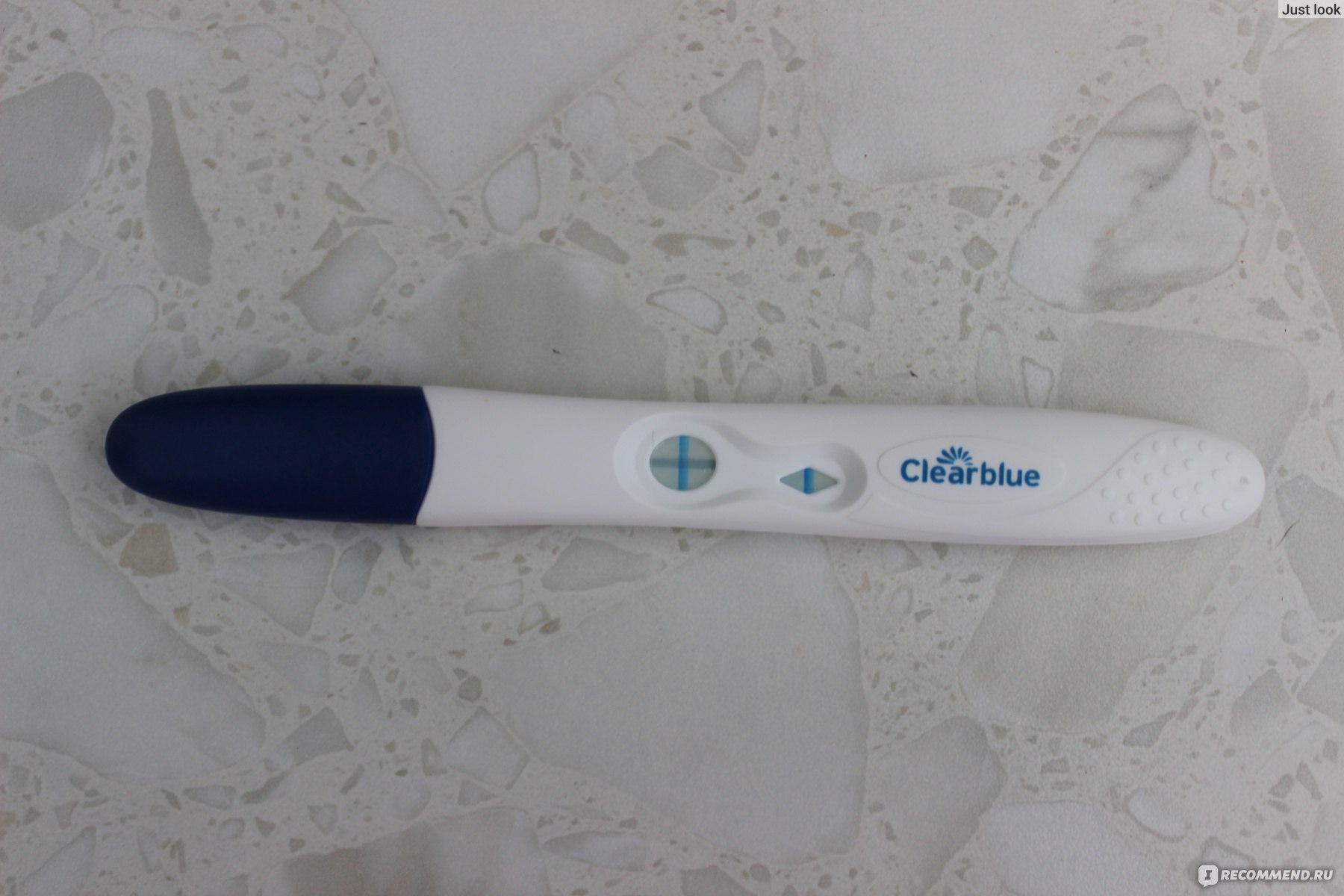 Покажу как выглядит положительный тест на беременность ClearBlue.