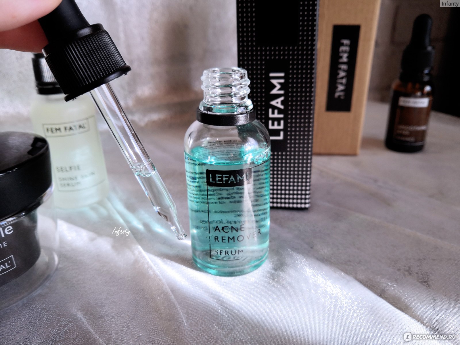 Blue elixir type soul. Fem Fatal сыворотка. Femfatal Lefami. Lefami сыворотка. Acne Remover бренда fem Fatal.