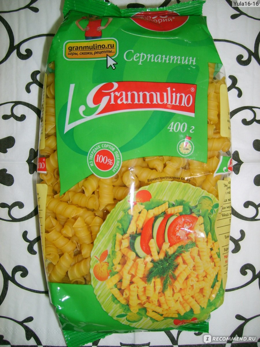 Макаронные изделия Granmulino Серпантин - «Вкусные, но сколько их не вари -  все равно разварятся» | отзывы