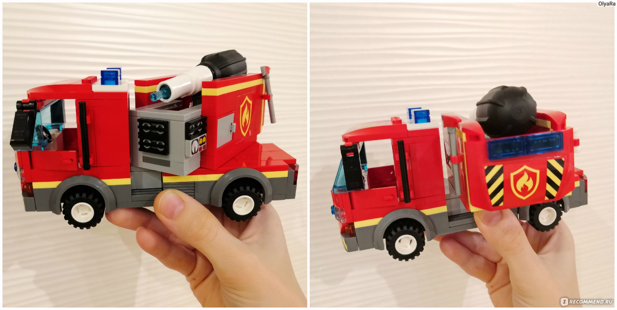 Lego City Fire Пожар в бургер-кафе 60214 - «Играем в Lego и тушим пожар в  бургер-кафе)» | отзывы