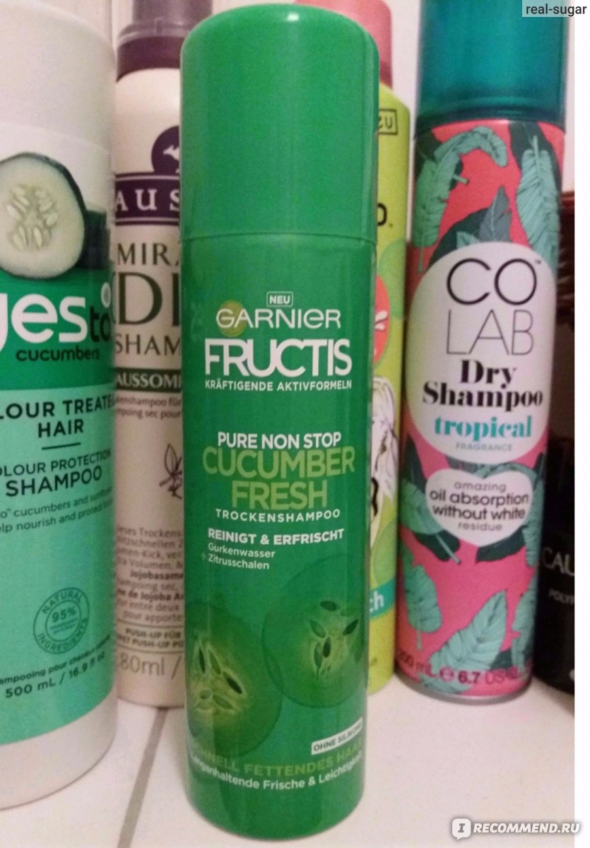 Сухой шампунь Garnier Fructis Pure non Stop, Cucumber fresh - «Если это ...