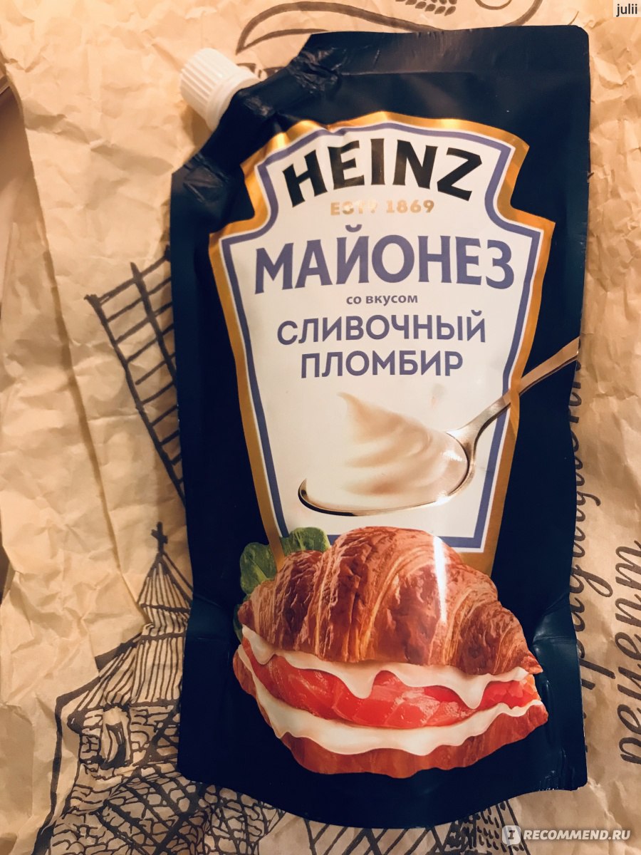 Майонез Heinz со вкусом Сливочный пломбир 51% - «Ничего общего со сливочным  пломбиром нет: пахнет прокисшим кефиром, вызывает аллергию, содержит  лактозу ..Не советую экспериментировать и портить гастрономический вкус  блюд» | отзывы