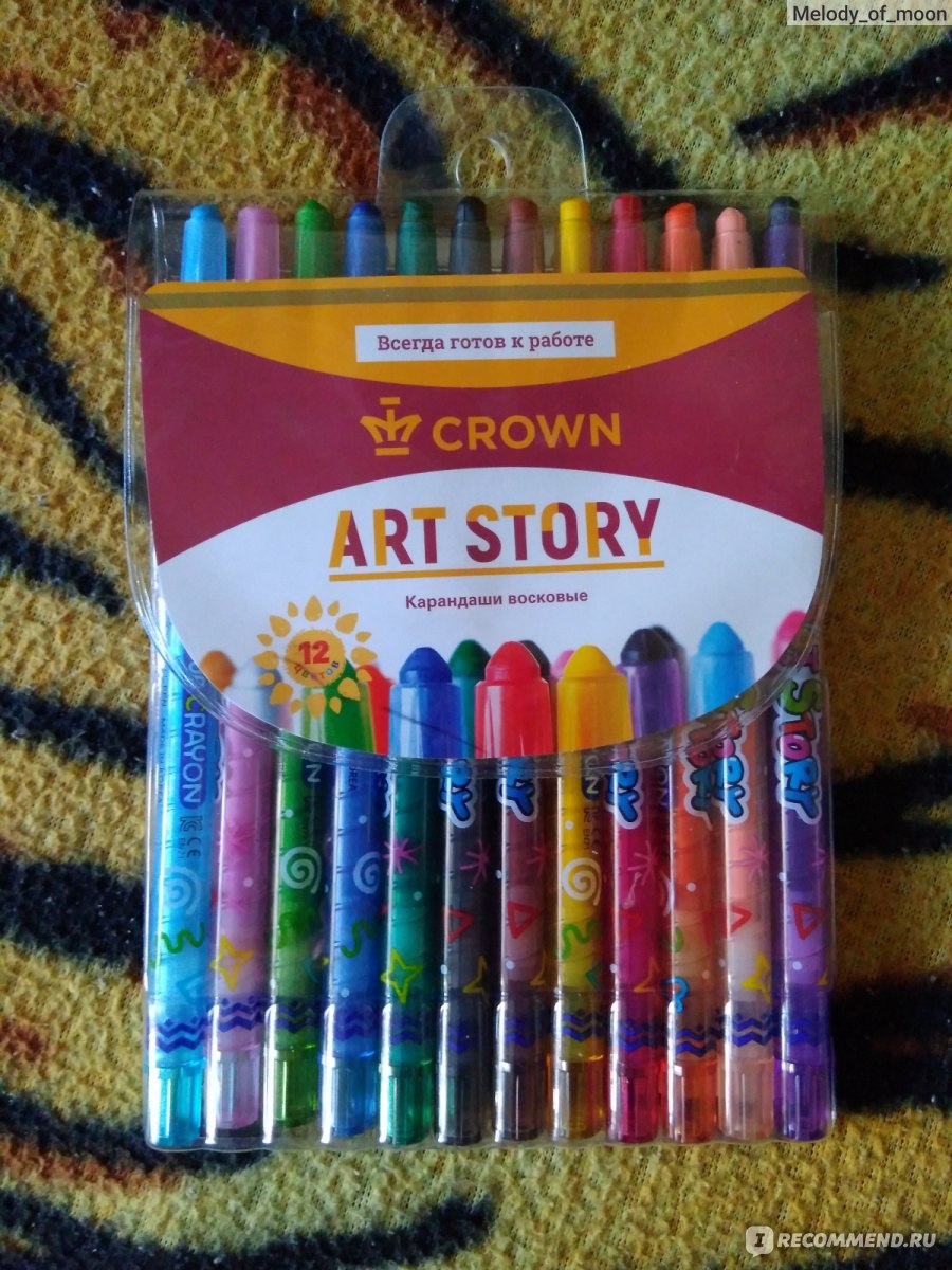 Восковые карандаши Art Story Twist up Crayon 8 цветов, артикул: ТР-800 -  «Не думала, что восковые мелки могут так красиво рисовать » | отзывы