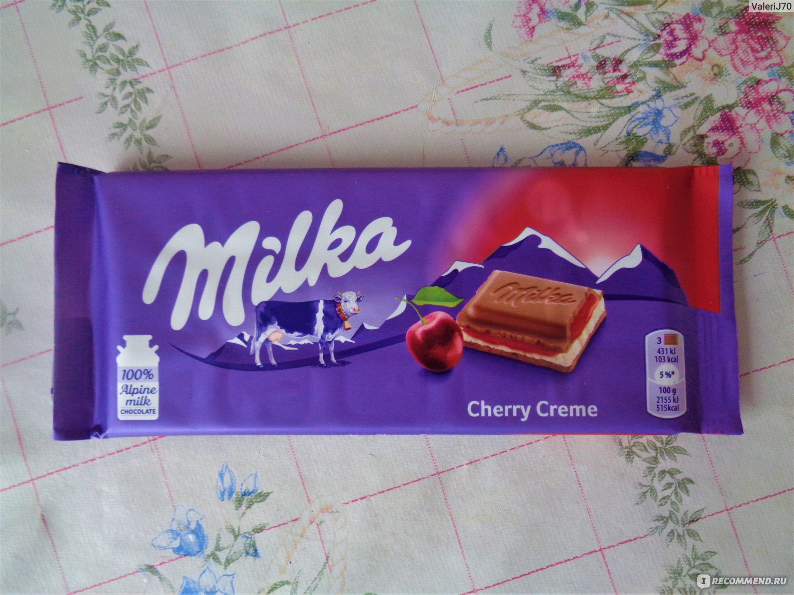 Шоколад Milka Cherry Cream 100g Германия