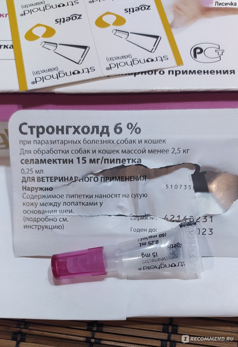 Капли от блох и клещей Pfizer Стронгхолд / Stronghold 6% для собак и кошек  массой менее 2,5кг - «Хороший антипаразитарный препарат. Подойдет не только  котятам и щенкам. » | отзывы