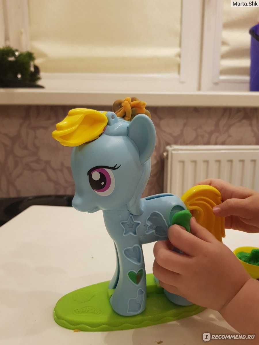 Play-Doh My Little Pony Rainbow Dash Style Salon Playset / набор для лепки  Пони Радуга Деш - «Интересный набор, но не доработан.Плюсы и минусы Пони  RAINBOW DASH от Play-Doh» | отзывы