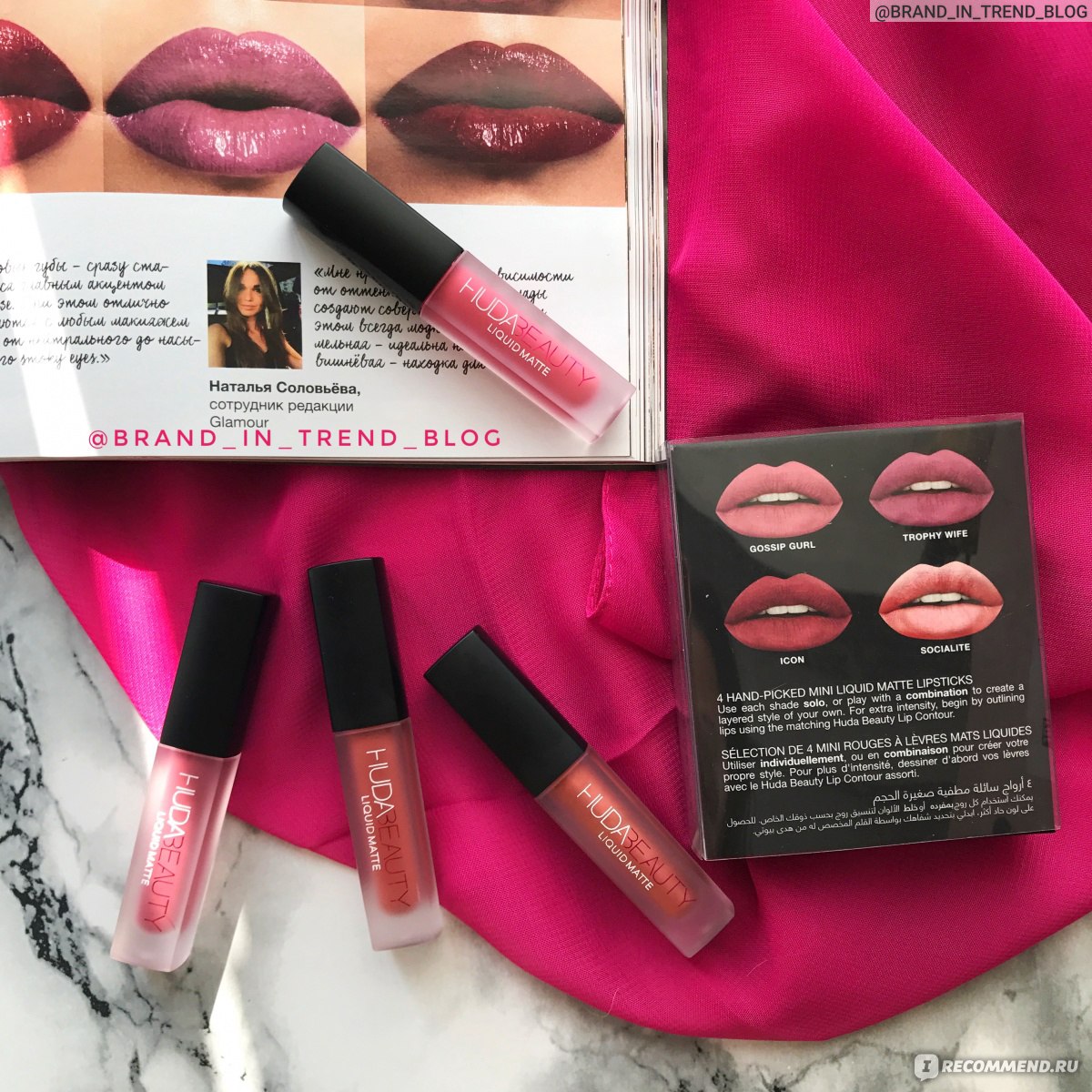 huda beauty liquid matte minis pink edition