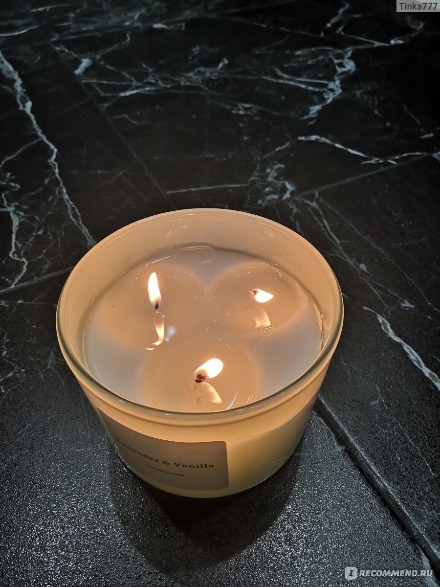 Свеча ароматическая в стакане Fix Price с 3 фитилями - «🤍Просто находка ...