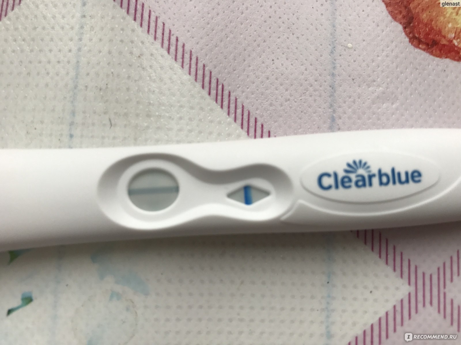 Как выглядит положительный тест на беременность клеар блю фото результат