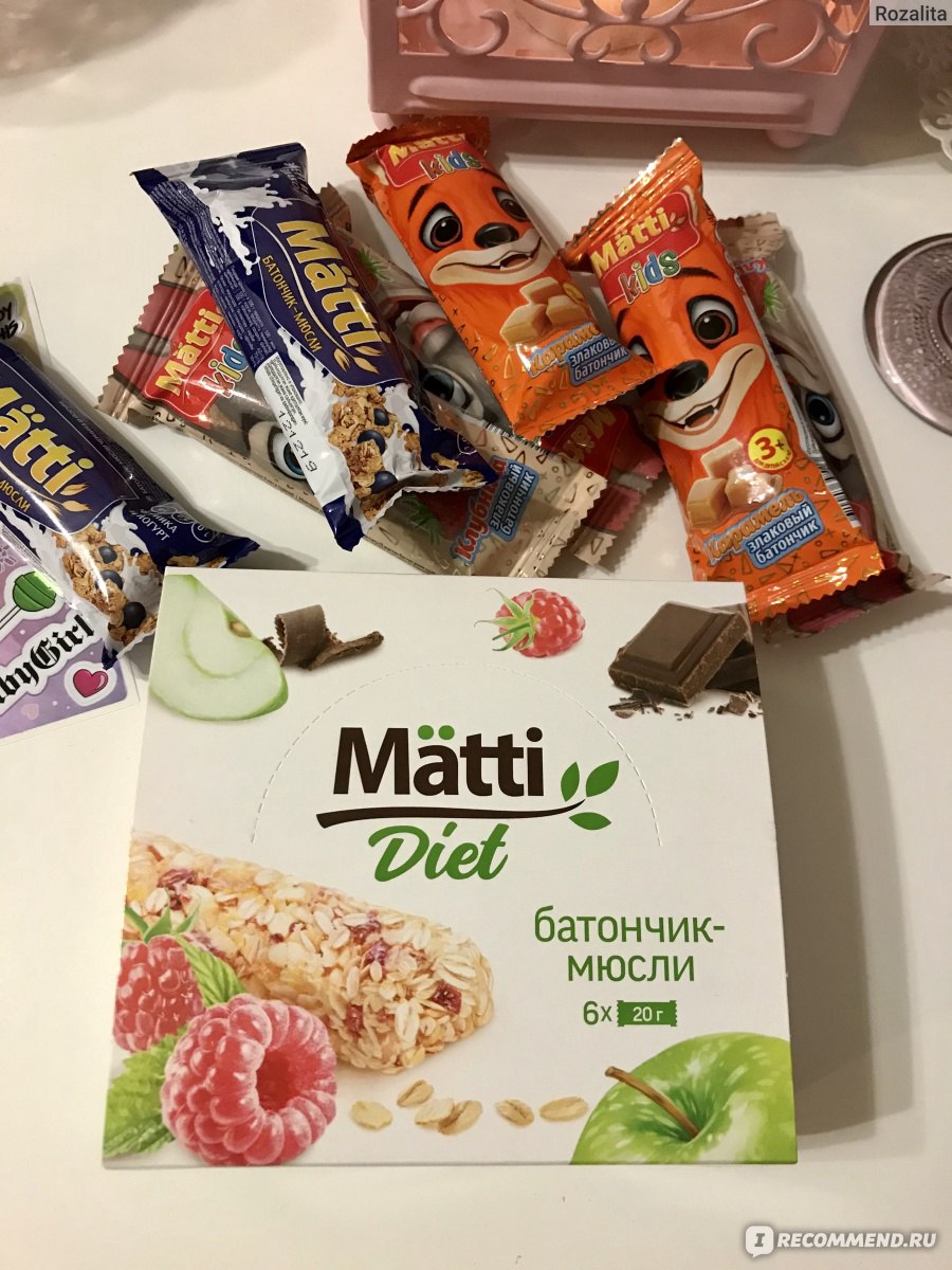 Батончик мюсли Matti DIET шоколад - «Полезный перекус без вреда для фигуры.  Любителям шоколада обязательно нужно взять на заметку батончик Matti DIET  шоколад?» | отзывы