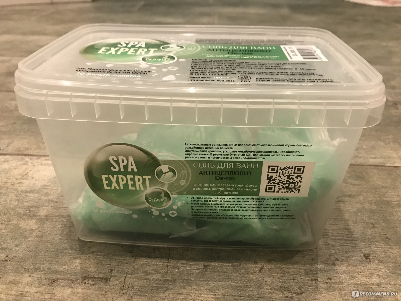 Соль для ванн Dr. Aqua Антицеллюлит De-tox SPA EXPERT