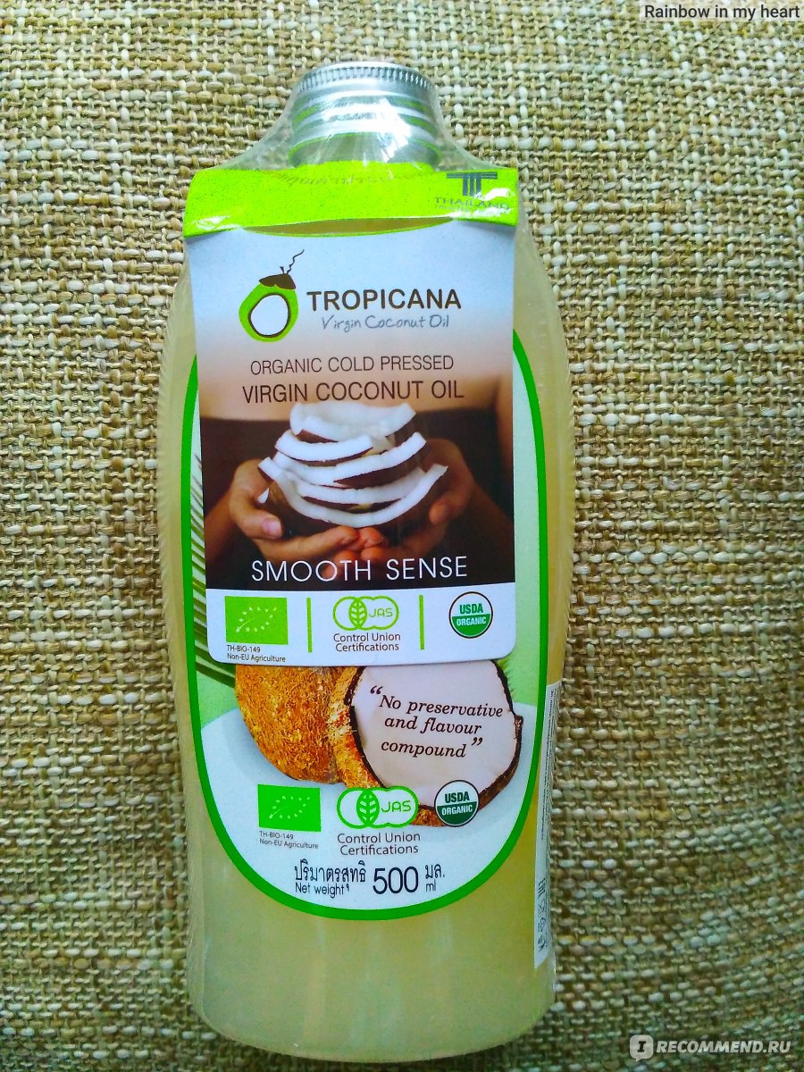 Кокосовое масло тропикана из тайланда для волос
