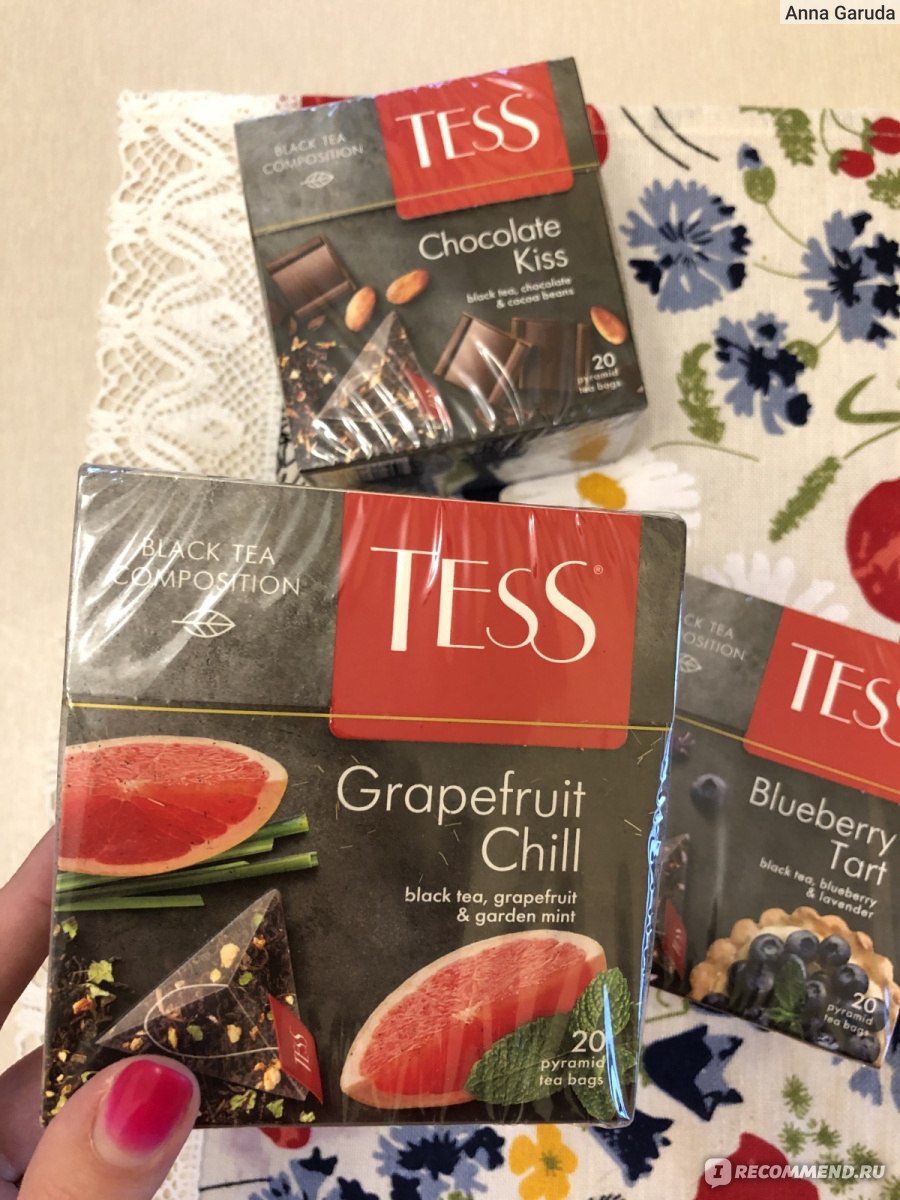 Чай в пирамидках Tess Черный GRAPEFRUIT CHILL - «Легкая свежесть чая ...